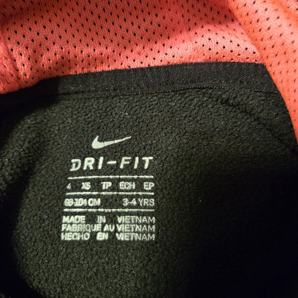 Nike Black Hooded Logo Pullover Sweatshirt Size XS (3-4 Yr) - Picture 3 of 3
